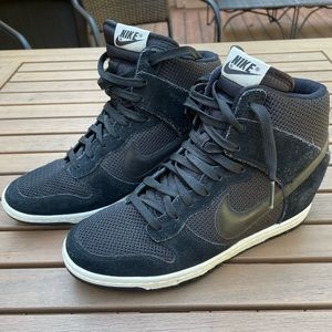 Nike suede wedge sneakers